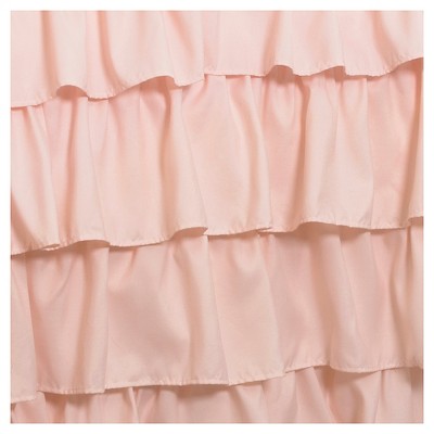 Pink Butterfly Ruffled Microfiber Full Quilt Set