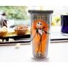Silver Buffalo Disney The Nightmare Before Christmas Jack Carnival Cup With Lid and Straw - 4 of 4