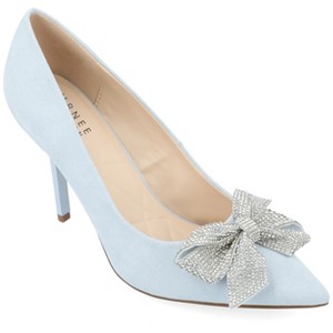 Journee Collection Womens Marcie Mid Heel Pointed Toe Pumps - 1 of 4