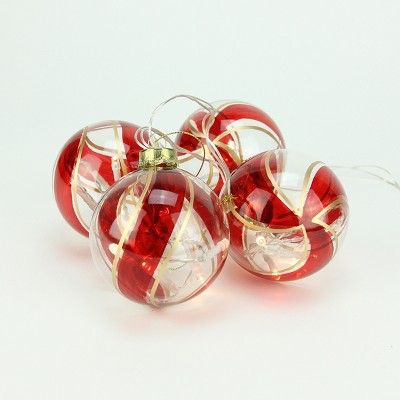 red and gold glass christmas ornaments