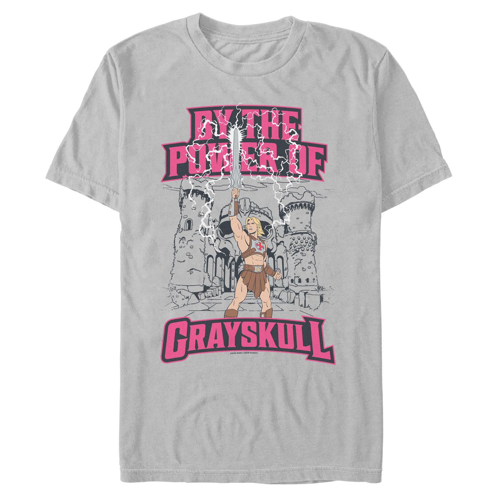 Mens Masters of the Universe By the Power of Grayskull Sword T Shirt