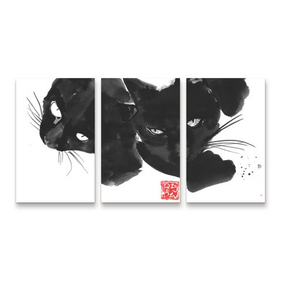 Trademark Fine Art Pechane Pom Wollie 3 Piece Panel Set Art