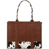 Tote Bag for Women Western Cow Print Purse Designer Top Handle Handbags - 2 of 4