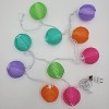 10ct Electric String Lights with 3"x7' Nylon Lanterns- Multi Color: Outdoor Chinese Lanterns, UL Listed, Indoor/Outdoor Use - image 2 of 4