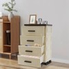 YIYIBYUS Multi-tier Storage Cabinet with Wheels, Dresser With 4 Drawers for Bedroom Living Room - 4 of 4