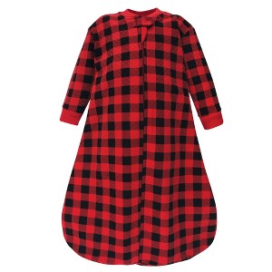 Hudson Baby Infant Boy Premium Quilted Long Sleeve Sleeping Bag and Wearable Blanket, Buffalo Plaid - 1 of 2