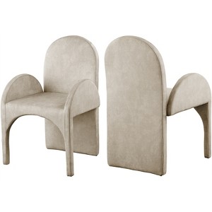 Meridian Furniture Summer Stone Velvet Dining Arm Chair (Set of 2) - 1 of 4