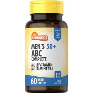 Sundance Vitamins, Men's 50+ ABC Complete Multivitamin Multiminerals Coated Caplets - 60 Ct - 1 of 4