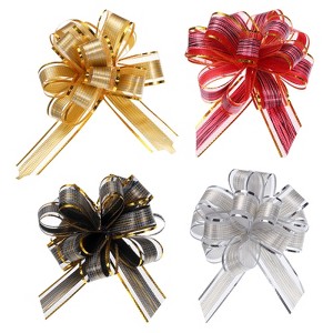 Unique Bargains Bright Large Organza Pull Bow Gift Wrapping Ribbon for Wedding 20 Pcs - 1 of 4