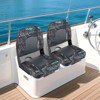 Gymax 2-Pack Boat Seats Folding Low Back Boat Chairs w/Thick Sponge Padding Hinges - 2 of 4