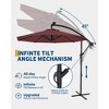 10FT Cantilever Patio Umbrella, Offset Hanging Market Umbrella , UPF 50+ & Easy Tilt for Pool, Deck, Garden - 4 of 4
