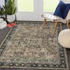 Rug Non Slip Non Shedding Rug Vintage Soft Low Pile Floor Cover Floral Distressed Indoor Carpet for Living Room Bedroom - 3 of 4