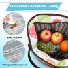 Tirrinia Large Insulated Lunch Tote Bag for Women, Cute Waterproof Leakproof Cooler Bag for Work, Adult Shopping Grocery Bags for Frozen Food - 3 of 4