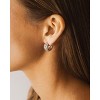 SHINE by Sterling Forever Kalina Quilted Huggie Hoop Earrings Set of 2 - 2 of 4