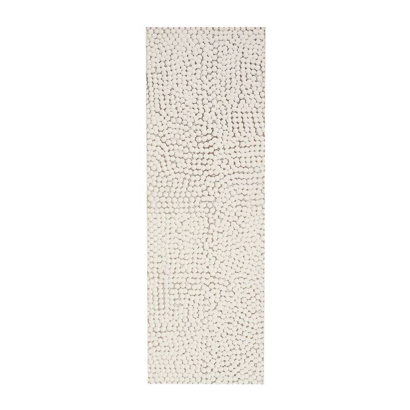 48&#34;x16&#34; Wooden Geometric Handmade Abstract Spotted Panel Wall Decor White - Olivia &#38; May, 1 of 8