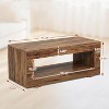Gulches 2-Tier Coffee Table with Storage Rack, Sturdy Engineered Wood, Waterproof Scratch-Resistant Top, Versatile - 2 of 4