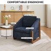 CAVINAS Chenille Upholstered Accent Chair with Golden Nailhead Trim, Tufted Armchair with Ergonomic Backrest for Living Room, Bedroom - 4 of 4