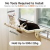 Mewoofun Pet Beds Window Sill Mount Cat Perch for Indoor Cats Lounge Mount Pet Hammock No Drilling No Suction Cup, Green, 23.2"*14"*7" - 4 of 4