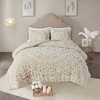 Lyngins Tufted Cotton Chenille Medallion Full/Queen Size Comforter Set, Shabby Chic Boho Bedding Set with 1 Comforter & 2 Shams, All-Season Quilt Set - 3 of 4