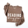 Simply Sage Market Women's Reading Is My Jam Long Sleeve Garment Dyed Tee - 2 of 2