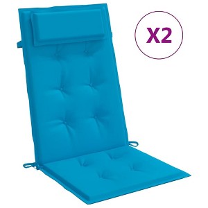 vidaXL Chair Cushion Outdoor High Back Chair Cushion Seat Pad Oxford Fabric - Light Blue 2-Pack - 1 of 4