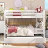 NicBex Full Over Full Bunk Bed with Trundle,Loft Bed with Ladder and Convertible to 2 Full Size Bed for Bedroom,White - 2 of 4