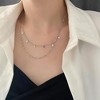 HTUTWOO Rhombus Pendant Necklace, Dainty Layered Necklaces for Women, Trendy Jewelry - 2 of 4