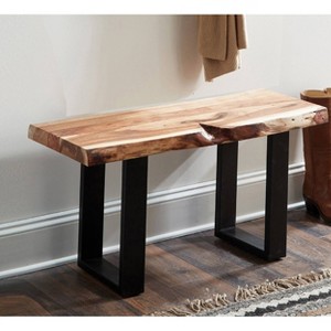 Alaterre Furniture Alpine Bench Natural Brown - 1 of 4