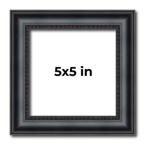 PosterPalooza | Square Linear Black Picture Frame - UV Acrylic, Foam Board Backing, Hanging Hardware - 1 of 4