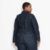 Women's Seamed Denim Moto Jacket - Wild Fable™ Dark Wash - 3 of 3