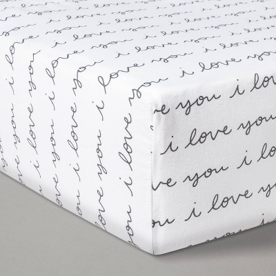 black and white fitted crib sheet