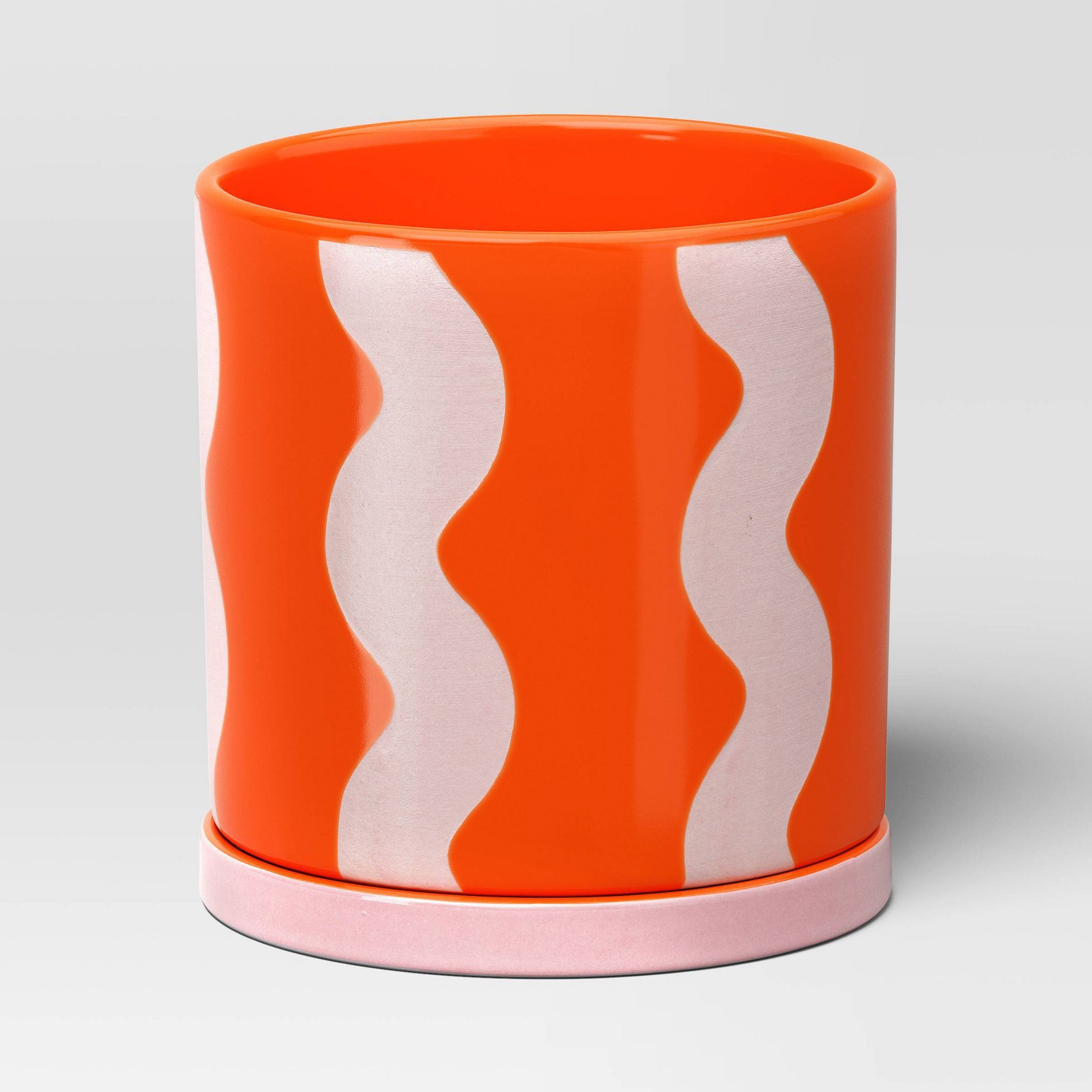 Ceramic Wavy Planter Orange/Pink 5.67" x 5.67" x 5.9" - Room Essentials™