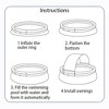 Vynxaria 141.73in/94.49ib/118.11in Outdoor Inflatable Pool Spacious Family Fun and Easy Setup - 4 of 4