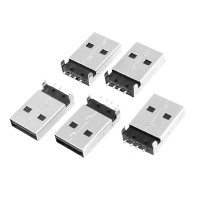 Unique Bargains USB 2.0 Type Male Jack Solder Connector, USB Repair Replacement Adapter 5 Pcs