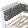 YNXARIA White Twin - Sized Wooden Bed Frame: Storage Headboard, Shelf and Smooth - rolling Rollers Included - 4 of 4