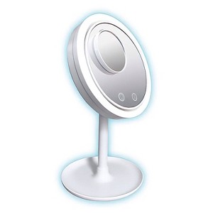 Cool Aire Lighted Mirror with Built-In Cooling Fan – Illuminated Personal Beauty Mirror - 1 of 3