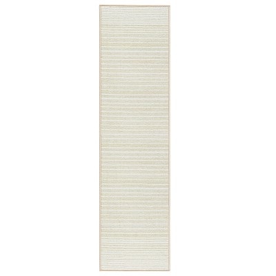 Layne Cream Beige Tufted Washable Synthetic Runner Rug