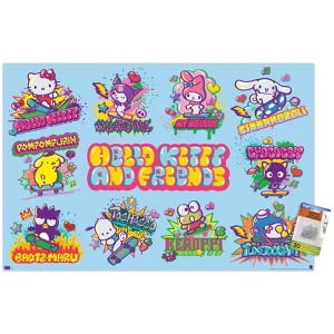 Trends International Hello Kitty and Friends: 24 Tokyo Skate Group Grid Unframed Wall Poster Prints - 1 of 4