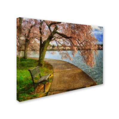 Trademark Fine Art -Lois Bryan 'Meet Me At Our Bench' Canvas Art