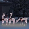vidaXL Christmas Reindeer Family 106.3"x2.8"x35.4" Gold Warm White Mesh - 3 of 4