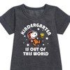 - Peanuts - Kindergarten Is Out Of This World Graphic Short Sleeve Fleece Dress - 2 of 4