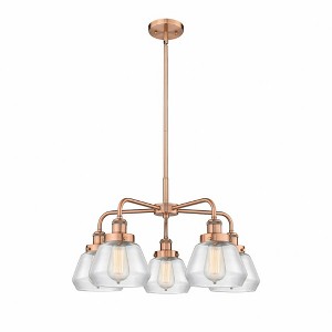 Fulton - 5 Light Stem Hung Chandelier In Art Deco Style-13.5 Inches Tall and 24.5 Inches Wide - 1 of 1