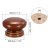 Unique Bargains Smooth Surface Round Wood Knobs with Screw for Drawer 8 Pcs - 2 of 4