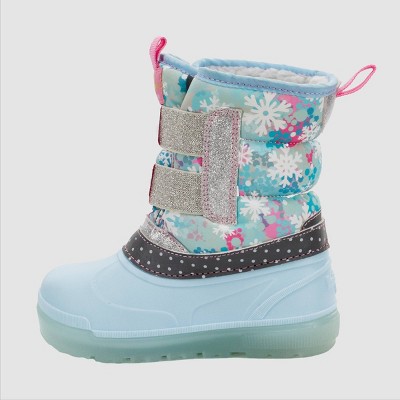 Western Chief Toddler Girls‘ Denali Lighted Faux Fur Snowflake Winter Boots –