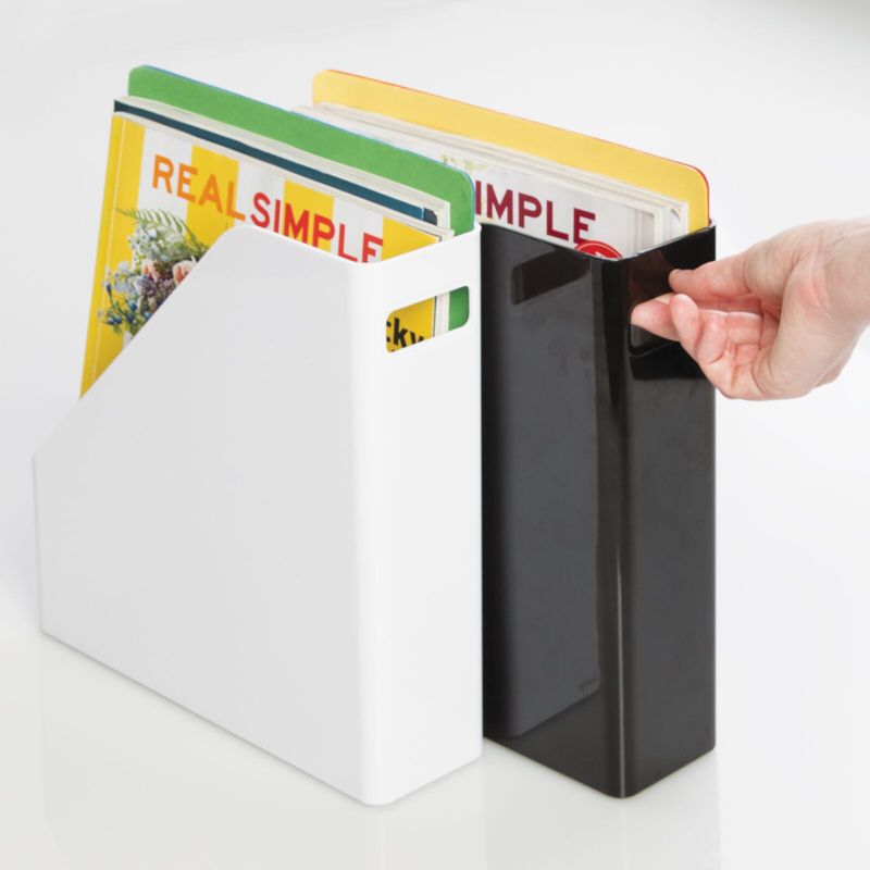 mDesign Plastic Slim File Folder Storage Organizer with Handle, 4 of 7