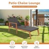 Tangkula Adjustable Patio Rattan Lounge Chair  Recliner Outdoor Chaise Acacia Wood Frame - 4 of 4