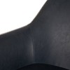 Set of 2 Mid Century Modern Vintage Leatherette Dining Armchair Navy Blue - Glitzhome: Upholstered, Steel Frame, Comfort Padding - 4 of 4