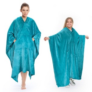 Tirrinia Blanket Comfy Plush Fleece Wearable Blanket for Adult Women Men Kids Throw Wrap Cover Indoors or Outdoors , 55''x 80'' - 1 of 4