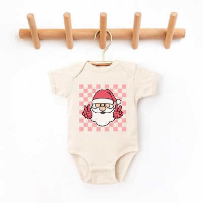 The Juniper Shop Checkered Santa Baby Bodysuit