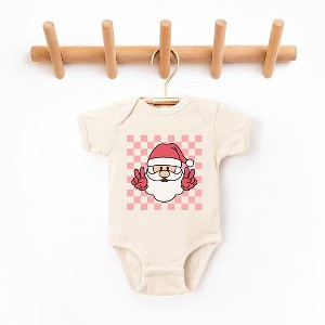 The Juniper Shop Checkered Santa Baby Bodysuit - 1 of 3